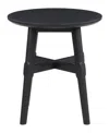 Macy's Oslo 22" Wood End Table In Black