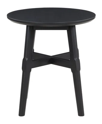 Macy's Oslo 22" Wood End Table In Black