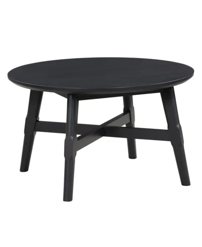 Macy's Oslo 32" Wood Cocktail Table In Black