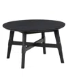 Macy's Oslo 32" Wood Cocktail Table In Black