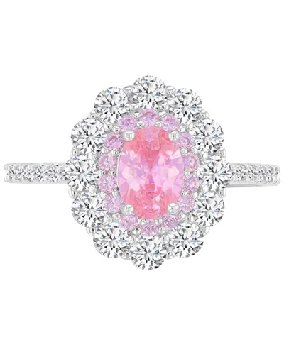 Macy's Oval Pink Crystal Bridal Ring