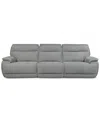 Macy's Ozryn 3-pc. Fabric Sofa With 3 Power Motion Chairs, Exclusively At  In Silver