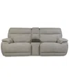 Macy's Ozryn 3-pc. Fabric Sofa With Console And 2 Power Motion Chairs, Exclusively At  In Gray