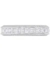 Macy's Pave & Square Cubic Zirconia Stack Ring In Sterling Silver In Silver