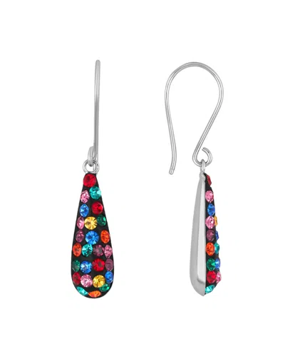 Macy's Pave Crystal Teardrop Earrings In Multi