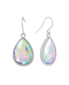 Macy's Pear Shape Crystal Drop Earrings (7/25 Ct. T.w.) In Fine Silver Plated Brass In Multi