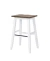 Macy's Peighton 30" Saddle Stool In White Washed Brown