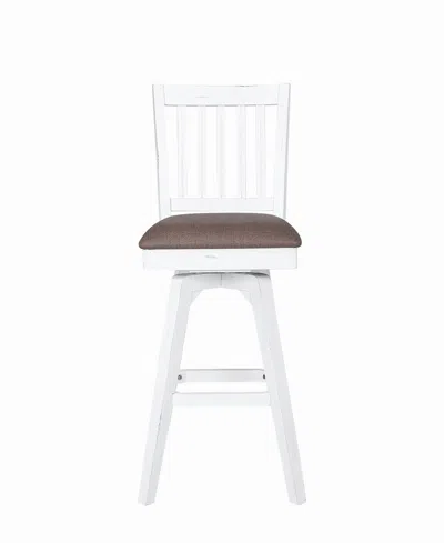 Macy's Peighton Swivel Barstool In White Washed Brown