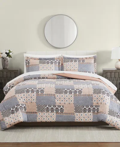Macy's Pem America Francesca Patchwork 3-pc. Comforter Sets In Brown