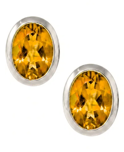 Macy's Peridot (1-1/2 Ct. T.w.) Stud Earrings In Sterling Silver (also Available In Amethyst, Blue Topaz, G In Multi