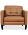 Macy's Pezley Leather Arm Chair, Created For  In Palomino