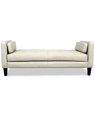 Macy's Pezley Leather Daybed, Created For  In Cream
