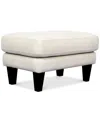Macy's Pezley Leather Ottoman, Created For  In Cream