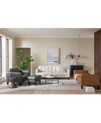 Macy's Pezley Leather Sofa Collection Created For Macys In Cream