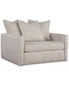 Macy's Pherie 51" Fabric Swivel Chair, Created For  In Sisal