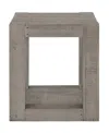 Macy's Pinedale 22" Wood End Table In Grey