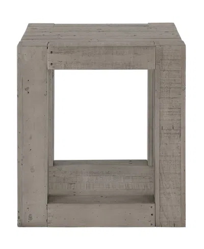 Macy's Pinedale 22" Wood End Table In Grey