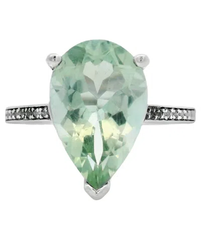 Macy's Pink Amethyst (6.50 Ct. T.w.) & White Topaz (0.10 Ct. T.w.) Ring In Sterling Silver (also Available  In Green