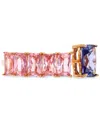Macy's Pink & Purple Cubic Zirconia Ring In 14k Rose Gold-plated Sterling Silver In Rose Gold