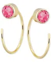 Macy's Pink Tourmaline Threader Earrings (1/2 Ct. T.w.) In 14k Gold In Pink Tourmaline