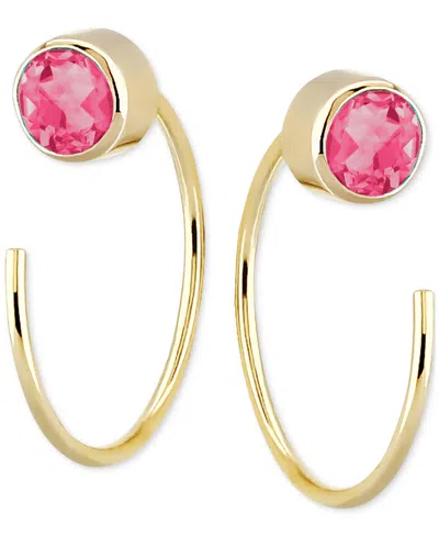 Macy's Pink Tourmaline Threader Earrings (1/2 Ct. T.w.) In 14k Gold