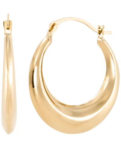 Macy's Polish Graduated Hoop Earrings In 18k Yellow Gold