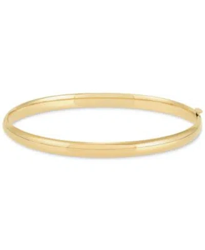 Macy's Polished Bangle Bracelet Collection In 10k Gold In White Gold