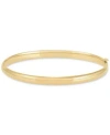 Macy's Polished Hinged 4.75mm Bangle Bracelet In 10k Gold In Yellow Gold