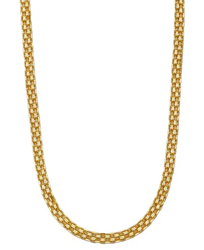Macy's Polished Bismark Link 18" Statement Necklace In 10k Gold In Yellow Gold