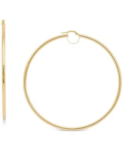 Macy's Polished Bridge Hoop Earrings Collection In 10k Gold In Yellow Gold