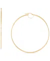 Macy's Polished Bridge Large Hoop Earrings In 10k Gold (70mm) In Gold