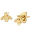 Macy's Polished Bumblebee Tiny Stud Earrings In 14k Gold In Gold