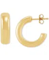 Macy's Polished Chunky Small Hoop Earrings In 14k Gold, 20mm In Yellow Gold