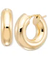 Macy's Polished Chunky Tube Extra Small Huggie Hoop Earrings In 10k Gold, 0.31" In Yellow