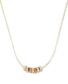 Macy's Polished Donut Frontal 18" Necklace In 14k Tri-color Gold In Tri-color