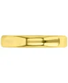 Macy's Polished Finish Dome Comfort Fit Narrow Stack Band In Gold