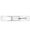 Macy's Polished Finish Dome Comfort Fit Narrow Stack Band In Silver