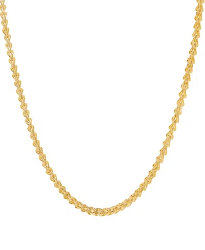 Macy's Polished Foldover Heart Link 18" Chain Necklace In 14k Gold