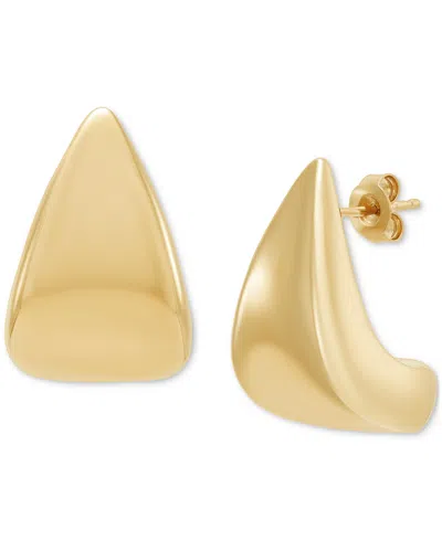 Macy's Polished Graduated Curved Bar Stud Earrings In 14k Gold