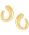 Macy's Polished Graduated Oval Spiral Earrings In 14k Gold In Gold