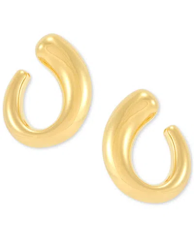 Macy's Polished Graduated Oval Spiral Earrings In 14k Gold