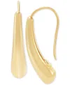 Macy's Polished Graduated Swoop Shape Bar Drop Earrings In 14k Gold