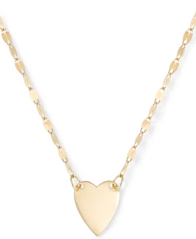 Macy's Polished Heart 18" Pendant Necklace In 10k Gold