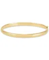 Macy's Polished Hinged 4.75mm Bangle Bracelet In 10k Gold In Yellow Gold