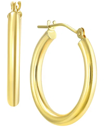 Macy's Polished Hoop Earrings In 18k Yellow Gold