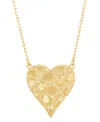 Macy's Polished Nugget Heart Pendant Necklace In 10k Yellow Gold In Gold