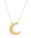 Macy's Polished Nugget Moon Pendant Necklace In 10k Yellow Gold In Gold