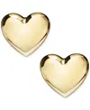 Macy's Polished Puffed Heart Stud Earrings In 10k Yellow Gold, Created For  In Gold