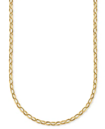 Macy's Polished Rolo Link 18" Chain Necklace In 10k Gold