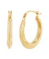 Macy's Polished Round Back To Back Hoop Earrings In 10k Yellow Gold In Gold